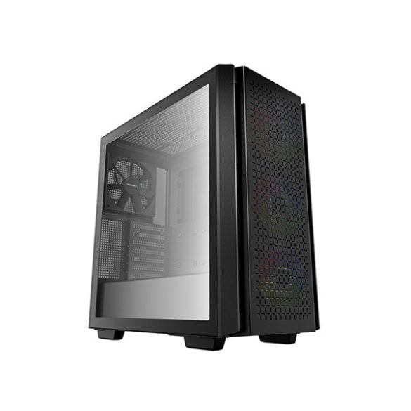 DEEPCOOL CG560 deepcool számítógépház - cg560 (fekete, ablakos, 3x12cm ventilátor, mini-itx / mico-atx / atx / e-atx, 2xusb3.0)