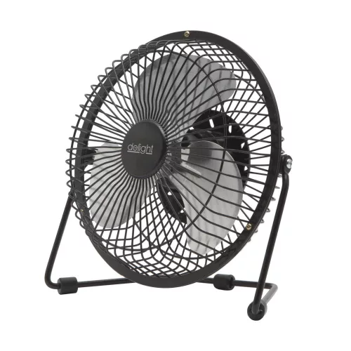 DeLight USB-s asztali mini 18 cm ventilátor - fekete (51110)