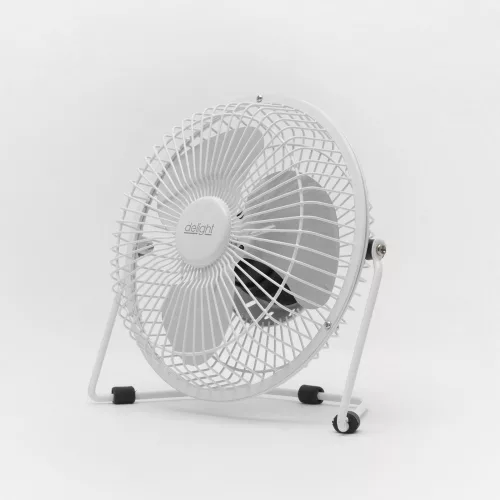 DeLight USB-s asztali mini 18 cm ventilátor - fehér (51110WH)