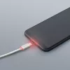 DeLight USB Type-C adatkábel 1m, LED fénnyel - ezüst (55442C-WH)