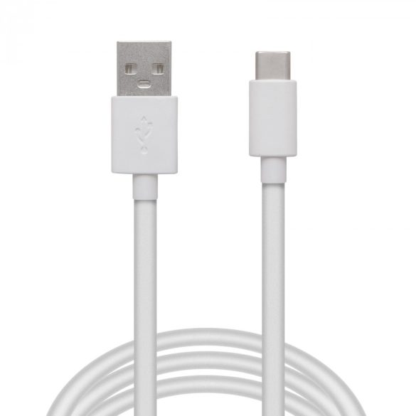 DeLight USB Type-C fehér adatkábel 1m (55550WH-1)