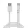 DeLight USB Type-C fehér adatkábel 2m (55550WH-2)