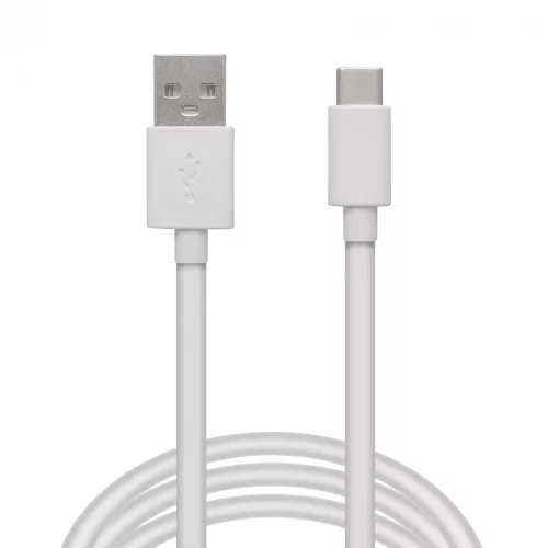 DeLight USB Type-C fehér adatkábel 2m (55550WH-2)