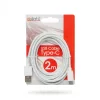 DeLight USB Type-C fehér adatkábel 2m (55550WH-2)