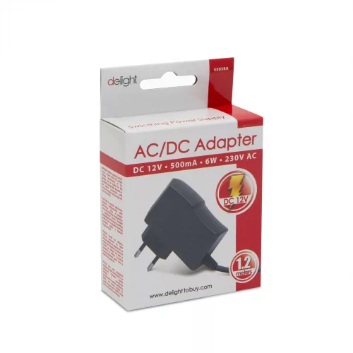 DeLight adapter 12V 1A (55058B)