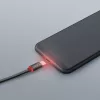 DeLight microUSB adatkábel LED fénnyel - fekete (55442M-BK)
