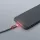 DeLight microUSB adatkábel LED fénnyel - fekete (55442M-BK)
