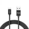 DeLight microUSB adatkábel LED fénnyel - fekete (55442M-BK)