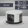 DeLight süllyeszthető 3-as elosztó és USB (20433)