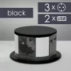DeLight süllyeszthető 3-as elosztó és USB - fekete (20433BK)