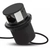 DeLight süllyeszthető 3-as elosztó és USB - fekete (20433BK)