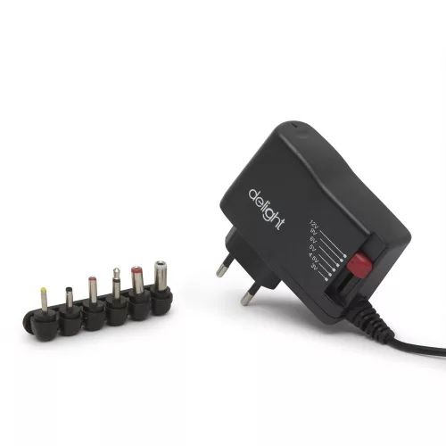 DeLight univerzális adapter 3-12V 1A (55056A)