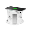 Delight Rejtett elosztó - 4-es + vezeték nélküli töltés + 2xUSB + 2xType-C - fehér (20434WH)