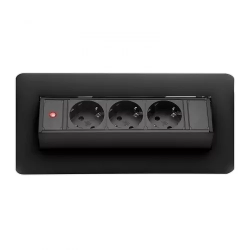 Delight Rejtett elosztó - 3-as - Felnyíló kivitel - fekete (20440BK)