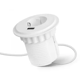   Delight Rejtett - beépíthető konnektor + USB - fehér (20461WH)