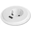 Delight Rejtett - beépíthető konnektor + USB - fehér (20461WH)