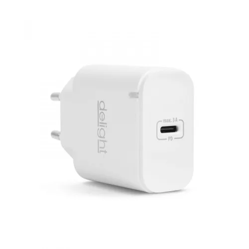 Delight Adapter - Type-C - gyorstöltő, PD20W - fehér (55046WH)