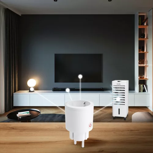 Delight Smart konnektor - fogyasztásmérővel - Amazon Alexa, Google Home, Siri, IFTTT kompatibilitás (55359B)