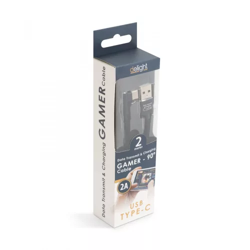 Delight Adatkábel - USB Type-C (55444C-BK)