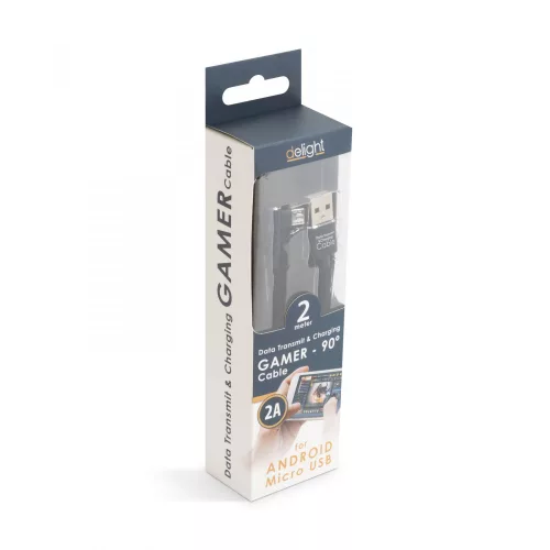 Delight Adatkábel - MicroUSB (55444M-BK)