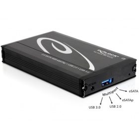   Delock Delock 42492 2,5" SATA HDD/SSD - Multiport USB 3.0 + eSATAp külső ház