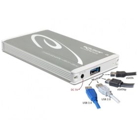   Delock Delock 42514 2,5" SATA HDD/SSD - Multiport USB 3.0 + eSATAp külső ház