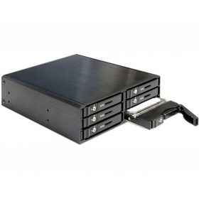   Delock Delock 47221 5,25" hordozható rack 6 x 2,5" SATA HDD/SSD-hez