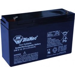   Diamec DM6-12 6V 12Ah zselés ólom akkumulátor gondozásmentes
