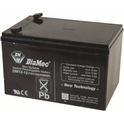   Diamec DM12-12 12V 12Ah zselés ólom akkumulátor gondozásmentes