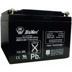   Diamec DMU12-26 12V 26Ah zselés ólom akkumulátor gondozásmentes