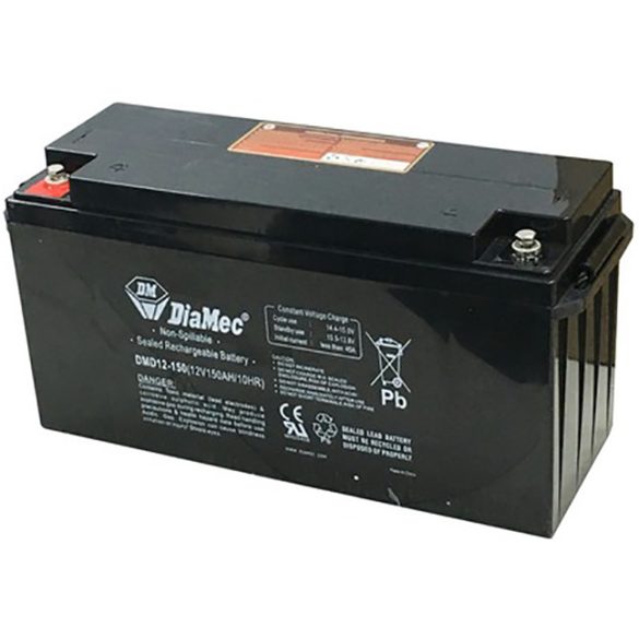 Diamec DMD12-150 12V 150Ah zselés ólom akkumulátor gondozásmentes