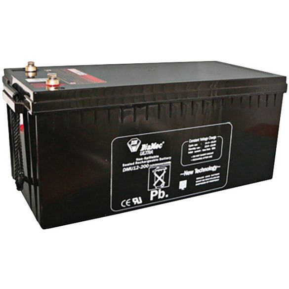 Diamec DMU12-200 12V 200Ah zselés ólom akkumulátor gondozásmentes