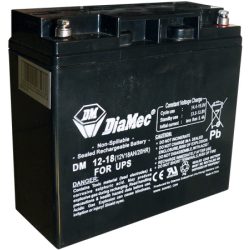   Diamec DM12-18 12V 18Ah zselés ólom akkumulátor gondozásmentes