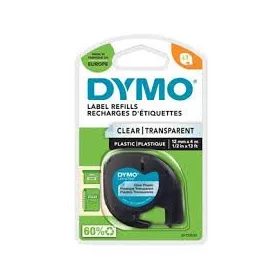   Dymo 45013 átlátszó alapon fekete eredeti feliratozó szalag (S0721530)