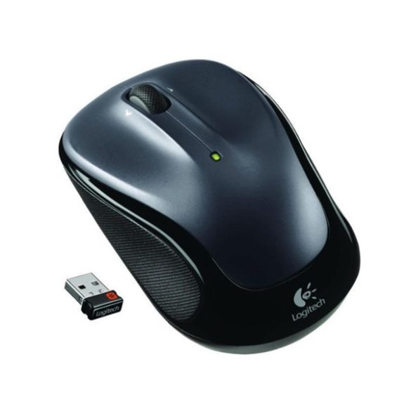 Logitech Egér - M325 (Vezeték nélküli, Optikai, Notebook, 1000 DPI, sötét szürke)