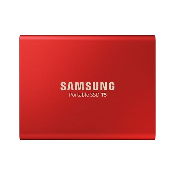 Samsung Külső SSD 1TB - MU-PA1T0R/EU (T5 Series, USB 3.1, Metallic Red)