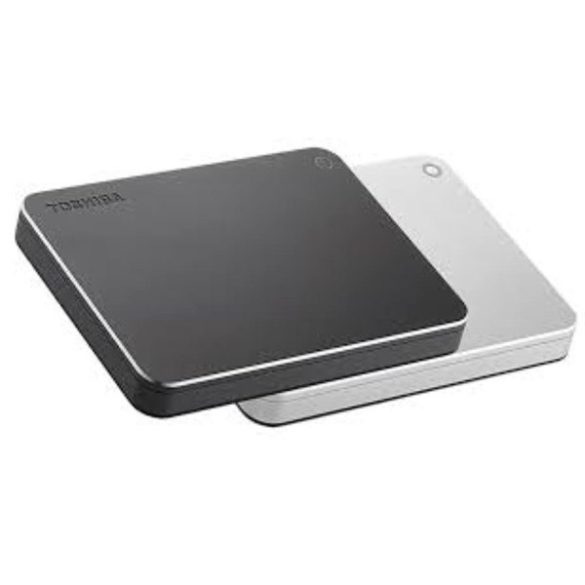 Toshiba Külső HDD 2.5" - 1TB Canvio Premium Ezüst (USB3.0; ~5Gbps; HFS+; USB3.1 Type-C Adapter; Aluminium)