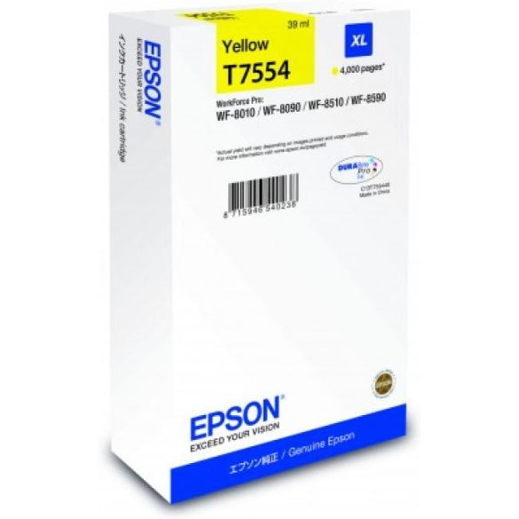 Epson T7554 sárga eredeti tintapatron