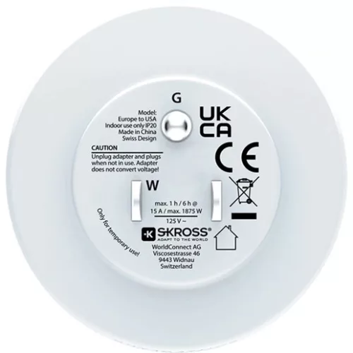 Skross 1.500203C-E utazóadapter - europe to usa
