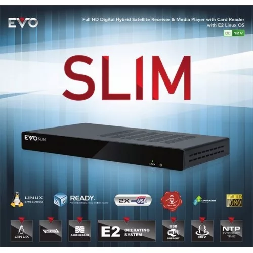 EVO Slim Enigma2 műholdvevő egység