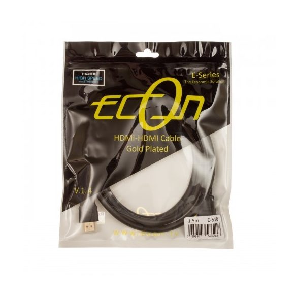 Econ E-510 HDMI 1.4 aranyozott kábel 1.5m