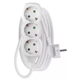   Emos P0323R hosszabbító 3 m / 3 aljzat / fehér / pvc / 1,5 mm2