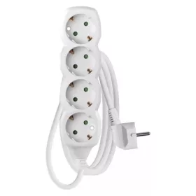   Emos P0421R hosszabbító 1,5 m / 4 aljzat / fehér / pvc / 1,5 mm2
