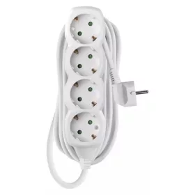   Emos P0425R hosszabbító 5 m / 4 aljzat / fehér / pvc / 1,5 mm2