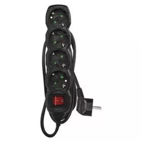   Emos PC1421R hosszabbító 1,5 m / 4 aljzat / kapcsolós / 1,5 mm2