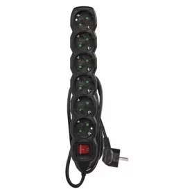   Emos PC1621R hosszabbító 1,5 m / 6 aljzat / kapcsolós / 1,5 mm2