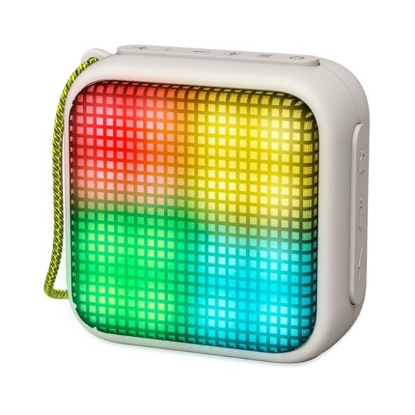 Energy Sistem Hangszóró BT -  Beat Box 2+ Lightcube RGB (BT4.2; 5W, akku, FM; 6 óra üzemidő; 3,5mm; microSD; USB) szürke