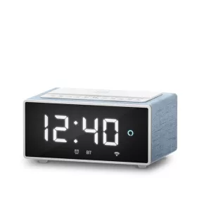   Energy Sistem Hangszóró BT -  Smart Speaker Wake Up (BT5.0, Wi-Fi, ALEXA; 10W, 5WQi; 3,5 mm, multiroom, alarm) kék/fehér