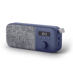   Energy Sistem Hangszóró BT -  Fabric Box Radio  (3W,akku; 8 óra üzemidő; 3,5mm; FM radio; microUSB) kék