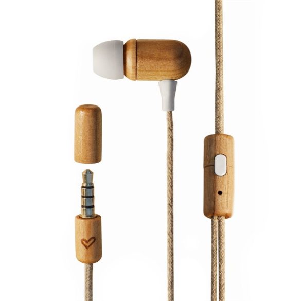 Energy Sistem Fülhallgató -  Eco Cherry Wood (3,5 Jack, mikrofon Sztereó fülhallgató, natúr fa (45042))
